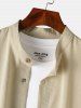 Cotton and Linen Textured Long Sleeves Basic Shirt -  