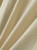 Cotton and Linen Textured Long Sleeves Basic Shirt -  