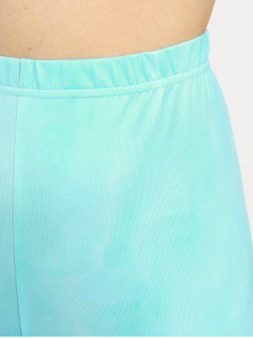 Bloom Flower Print Cami Top and Capri Leggings Plus Size Outfits