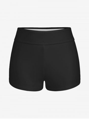 Pantalones Cortos de Natación Diseño Oscilante - BLACK - M