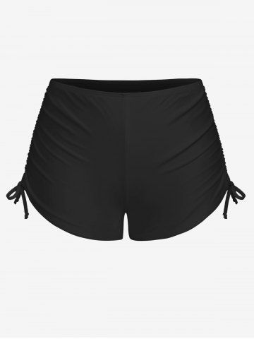 Pantalones Cortos de Natación Acanalado Cordones - BLACK - 1X