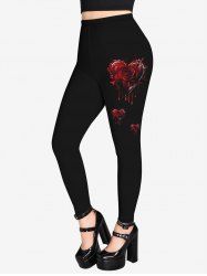 Gothic Rose Heart 3D Print Leggings -  