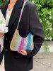 Rainbow Rhinestone Shoulder Bag -  