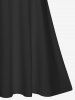 Haut de Tankini Tordu Détaillé à Col Halter - Noir 3X