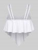 Haut de Tankini Gothique 3D Cœur Rose Imprimés - Blanc XS