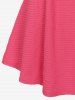Plus Size Solid Colour Hollow Out Chain Panel Sleeveless Top -  