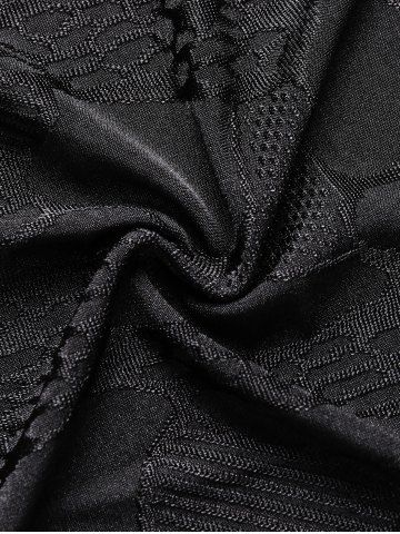 Gothic Fishnet Panel O-Ring PU Leather Straps Top