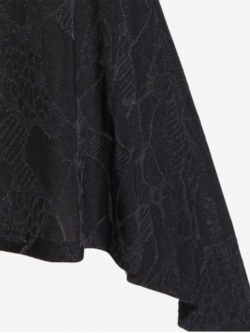 Gothic Fishnet Panel O-Ring PU Leather Straps Top