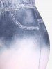 Legging Corsaire 3D Teinté Imprimé de Grande Taille - Rose clair 1X