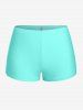 Maillot de Bain Tankini Evidé Bouclé Papillon Imprimé de Grande Taille - Vert 5X