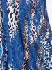 Leopard Print Twist Crisscross Boyleg Tankini Swimsuit -  