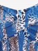 Leopard Print Twist Crisscross Boyleg Tankini Swimsuit -  