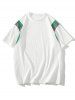 Colorblock Textured Short Sleeves T-shirt and Shorts Athletic Set -  