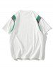 Colorblock Textured Short Sleeves T-shirt and Shorts Athletic Set -  