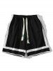 Color Spliced Tank Top and Shorts Athletic Set -  