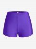 Plus Size Crisscross Backless Ombre Padded Boyleg Tankini Swimsuit -  