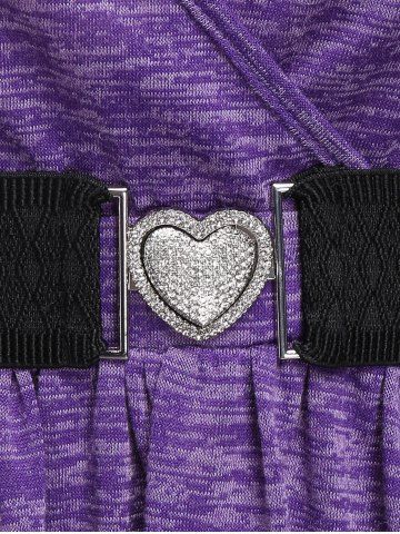 Plus Size Crisscross Heart Belt Sleeveless Top