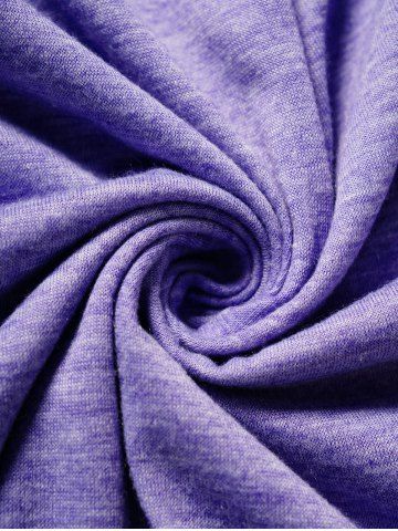 Plus Size Heather Crisscross Cut Out Grommet Cold Shoulder T Shirt