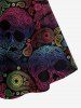 Robe à Bretelle Fine Gothique 3D Cachemire Imprimé à Lacets - Noir 5x | US 30-32