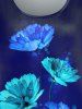Plus Size 3D Light Flower Printed Short Sleeve Tee -  