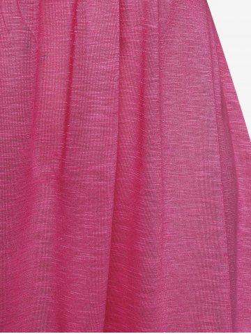Plus Size Solid Color Cold Shoulder Surplice Short Sleeves T-Shirt