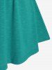 T-shirt Plongeant Chaîne Tordu Papillon de Grande Taille à Manches Papillon - Vert L | US 12