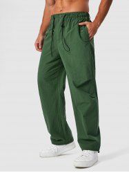 Toggle Drawstring Ruched Jogger Cargo Pants -  