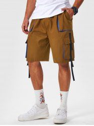 Tape Decor Streetwear Cargo Shorts -  