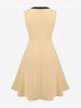 Plus Size Pocket Zipper Sleeveless Dress -  