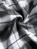 Button Pocket Design Plaid Pattern Cargo Shorts -  