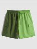 Two Tone Half and Half Pocket Shorts -  