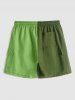 Two Tone Half and Half Pocket Shorts -  