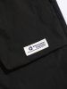 Pantalon Cargo de Couleur Unie avec Sangle à Boucle - Noir S