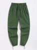 Toggle Drawstring Ruched Jogger Cargo Pants -  