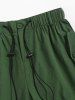 Toggle Drawstring Ruched Jogger Cargo Pants -  