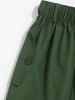 Toggle Drawstring Ruched Jogger Cargo Pants -  