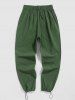 Toggle Drawstring Ruched Jogger Cargo Pants -  