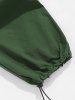 Toggle Drawstring Ruched Jogger Cargo Pants -  