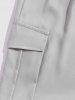 Straight Leg Large Pocket Design Cargo Pants -  