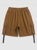 Tape Decor Streetwear Cargo Shorts -  