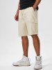 Straight Drawstring Cargo Shorts -  