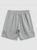 Short Cargo à Cordon avec Multi-Poche - Gris Clair XL