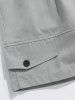 Short Cargo à Cordon avec Multi-Poche - Gris Clair XL