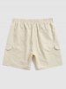 Straight Drawstring Cargo Shorts -  