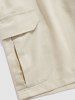 Straight Drawstring Cargo Shorts -  