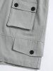 Short Cargo à Cordon avec Multi-Poche - Gris Clair M