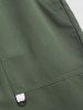 Patched Design Large Pocket Casual Shorts -  