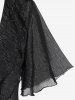 Plus Size Open Front Flounce Top and Ruffles Ruched Tank Top Set -  
