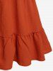 Plus Size Solid Color Button Tank Top -  