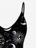 Gothic 3D Moon Sun Glitter Print Tank Top（Adjustable Shoulder Strap） -  